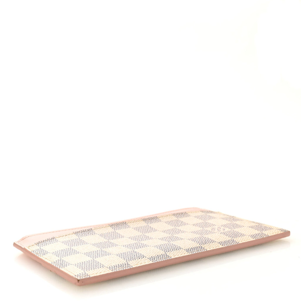 Louis Vuitton Damier Azur Slim Purse Rose Ballerine