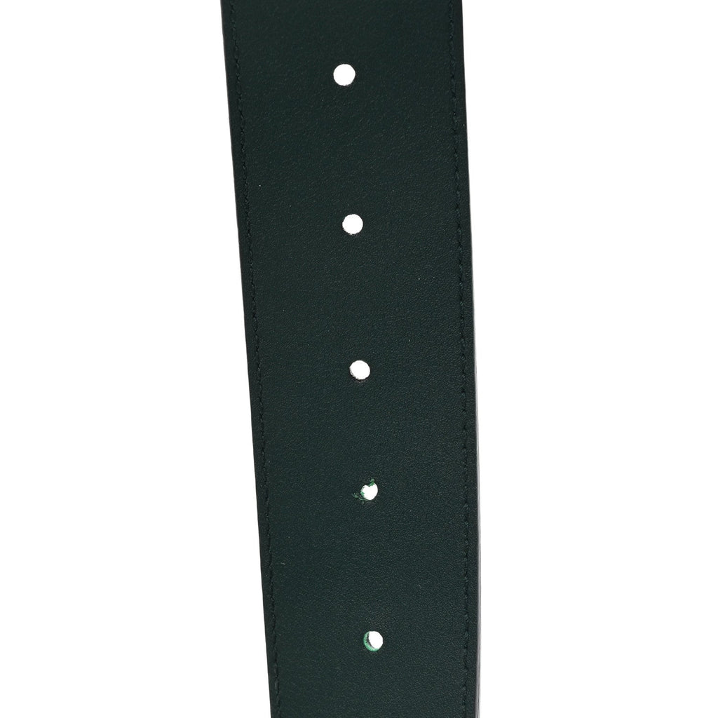 Gucci Calfskin Crystal Double G 40mm Belt 80 32 Emerald