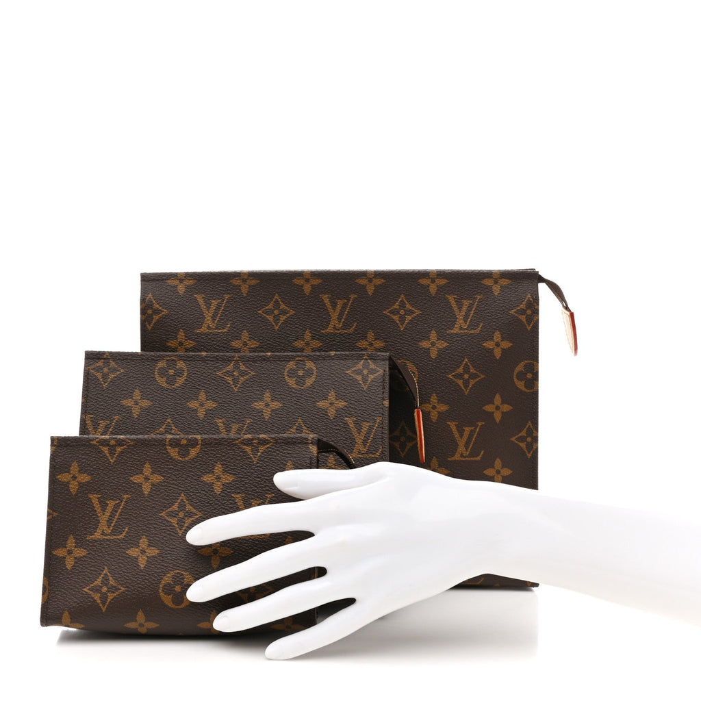 Louis Vuitton Monogram Trio Toilet Pouch Set