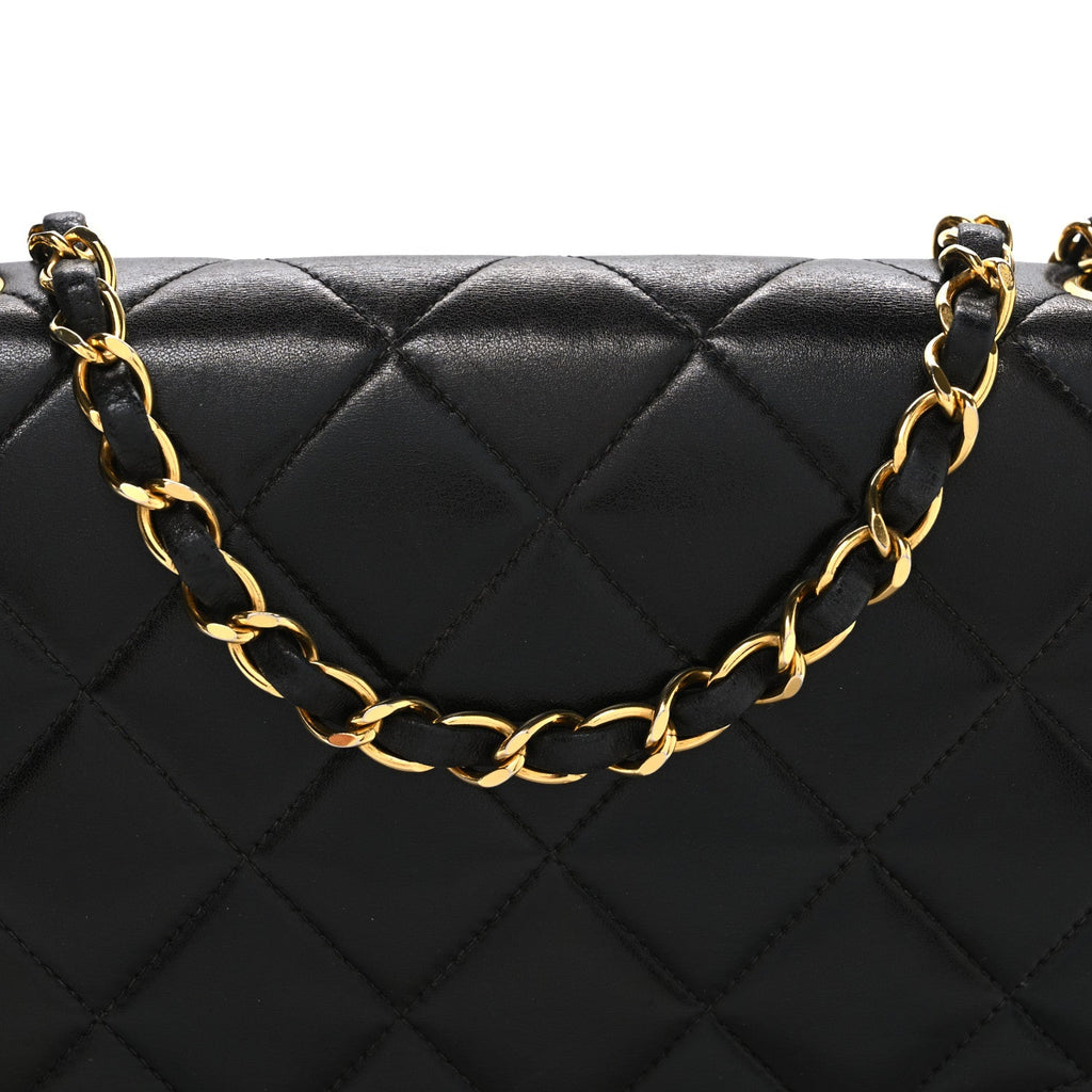 Chanel Lambskin Quilted Medium Single Flap Black