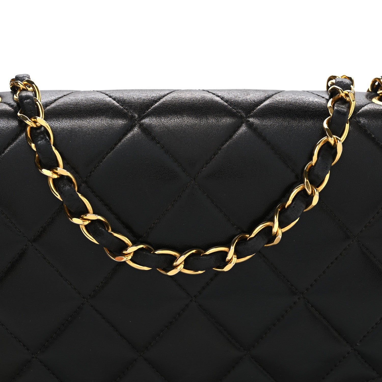 Chanel Lambskin Quilted Medium Single Flap Black