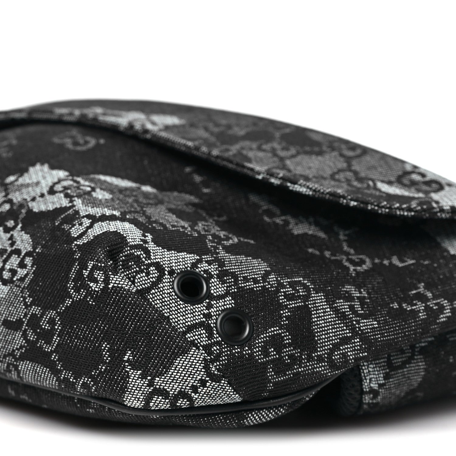 Gucci Denim Monogram Web Belt Bag Blue Multicolor