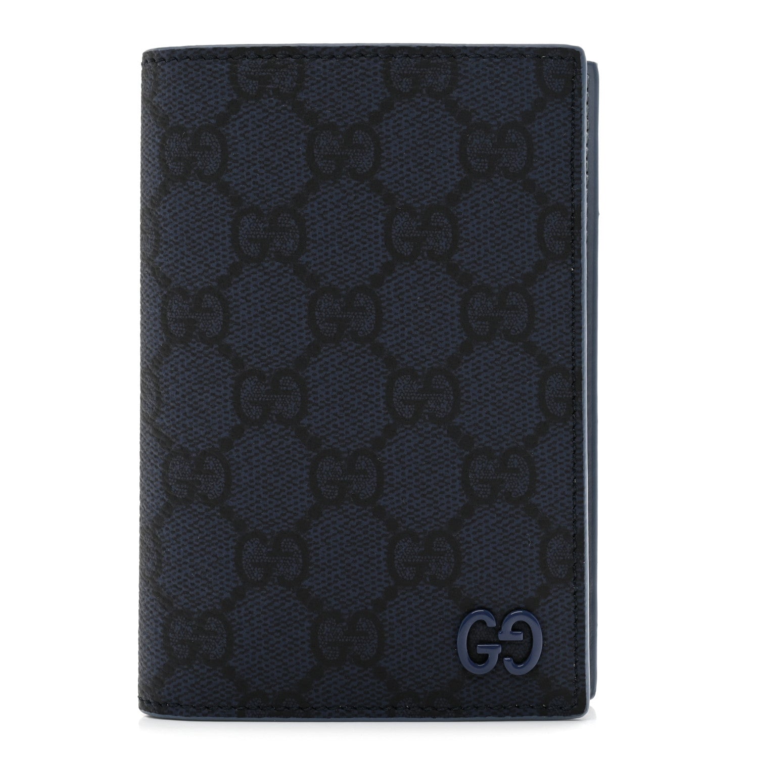 Gucci GG Supreme Monogram Passport Case Dark Blue