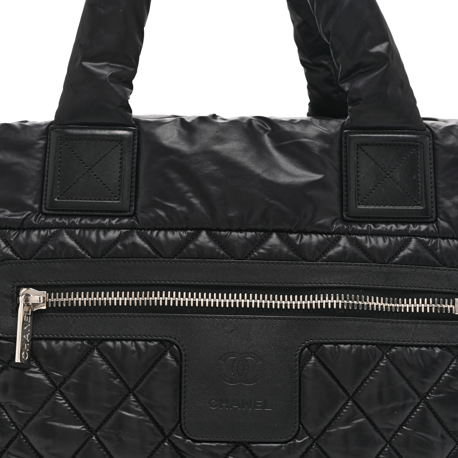 Chanel Nylon Quilted Large Coco Cocoon Tote Black