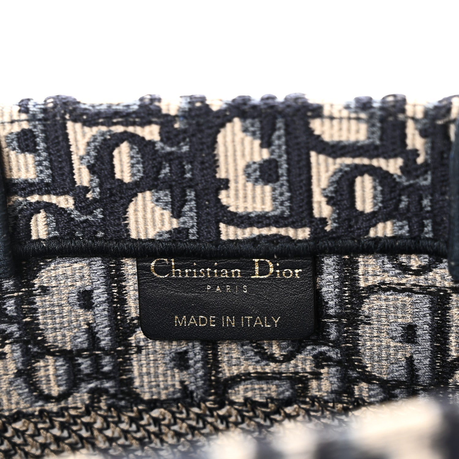 Christian Dior Oblique Small Book Tote Blue Multicolor