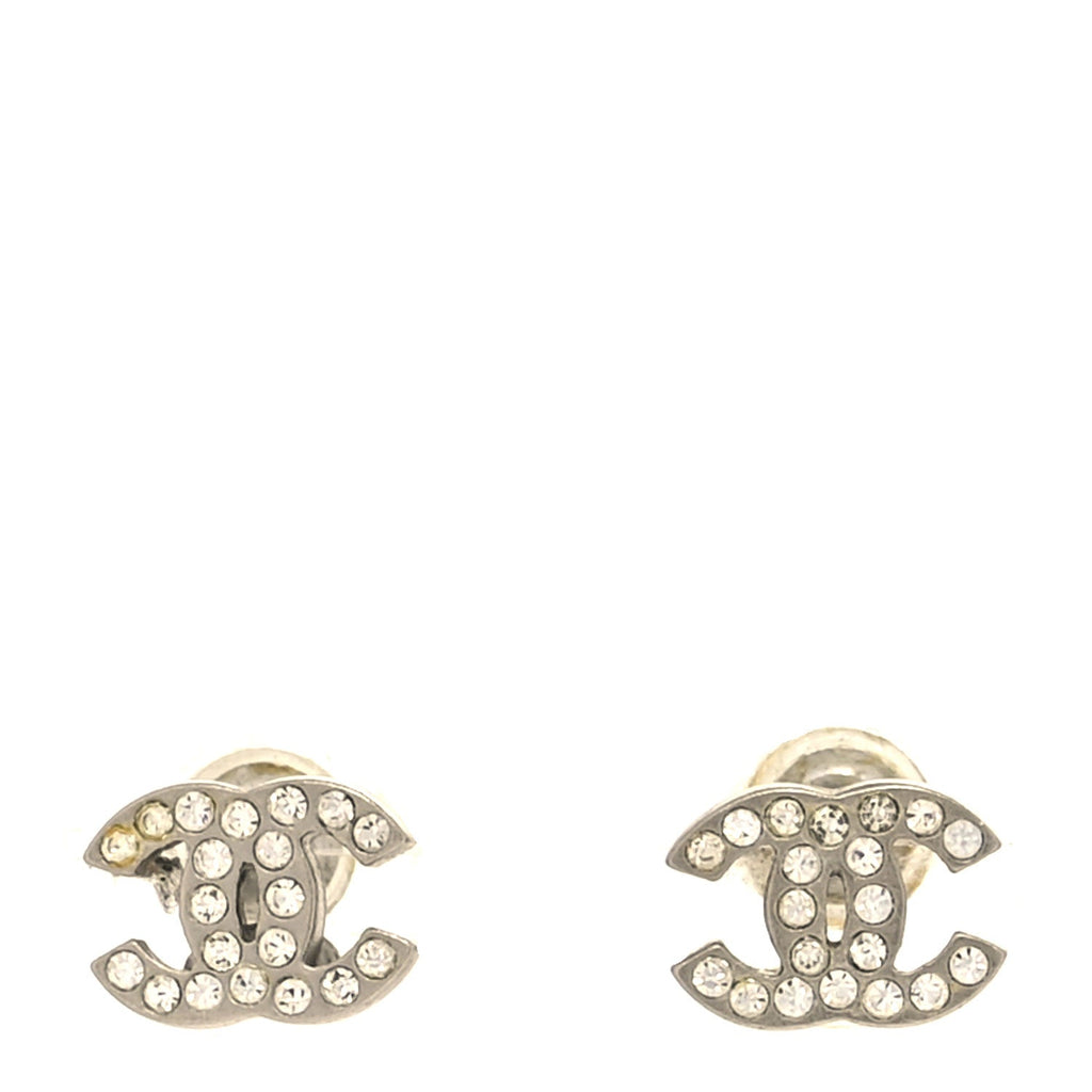 Crystal Mini Timeless CC Earrings Silver