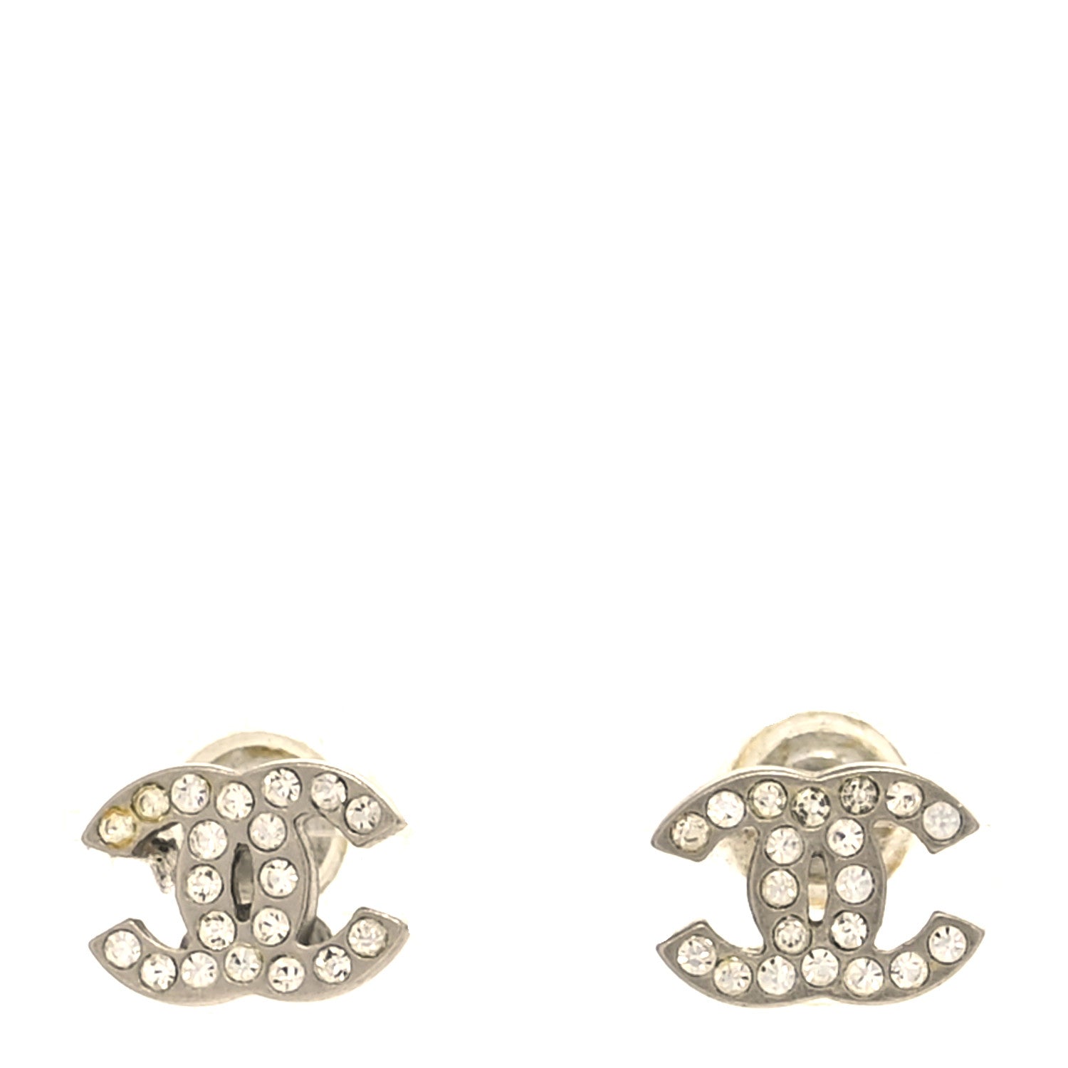 Crystal Mini Timeless CC Earrings Silver