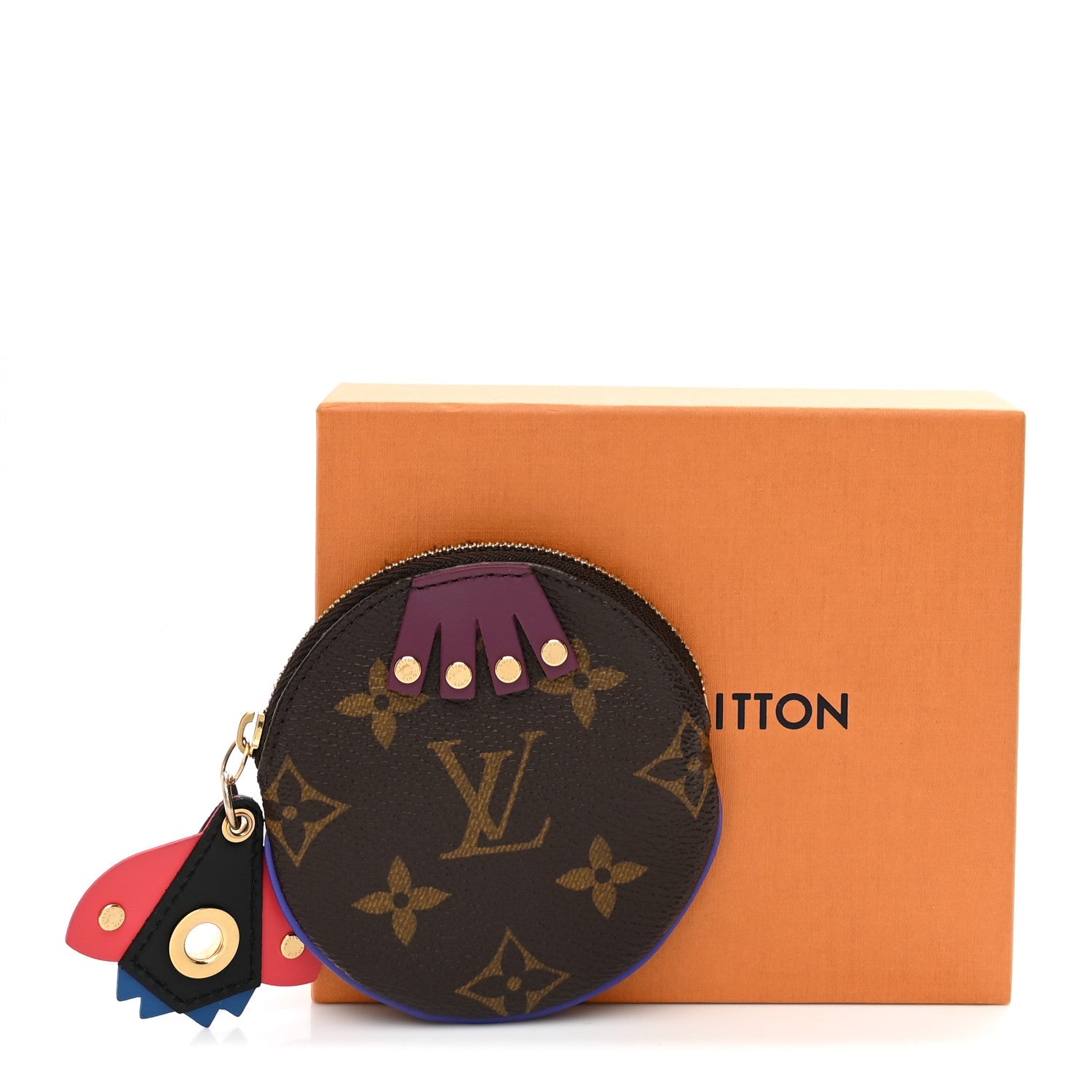 Louis Vuitton Monogram Totem Round Coin Purse Magenta