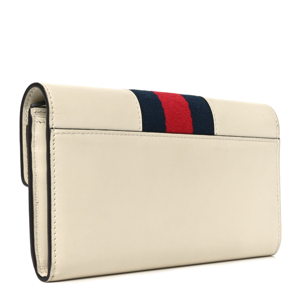Gucci Calfskin Sylvie Continental Wallet White