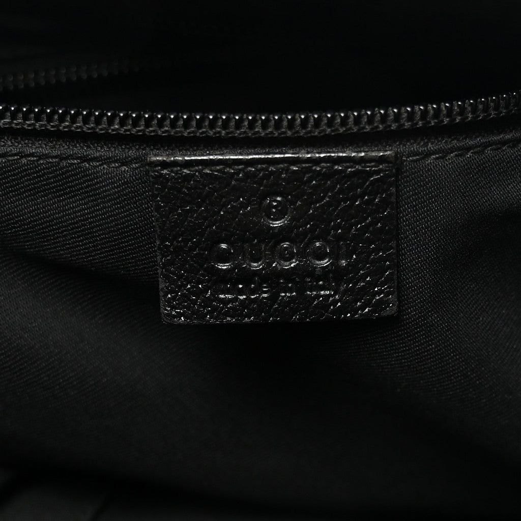 Gucci Monogram Web Medium Flat Messenger Bag Black