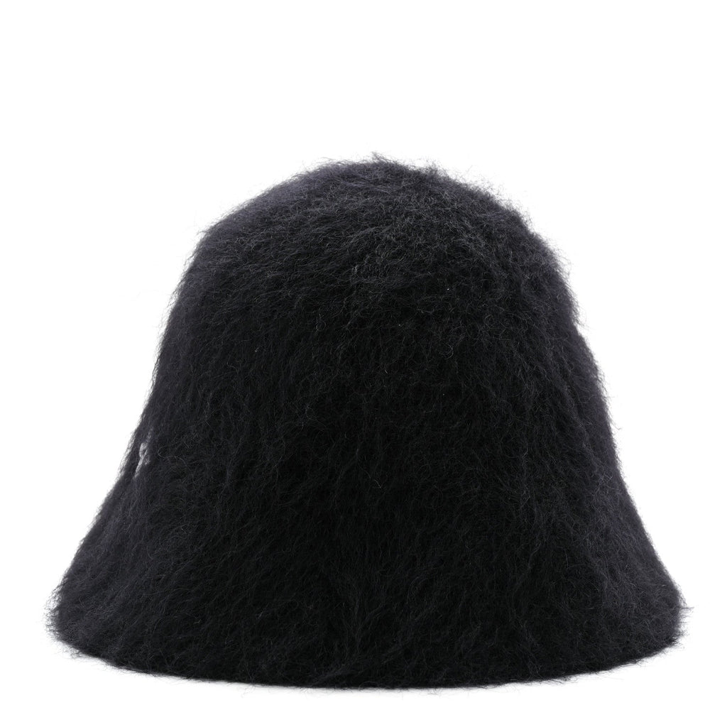 Louis Vuitton Mohair Wool LV Fluffy Hat Black