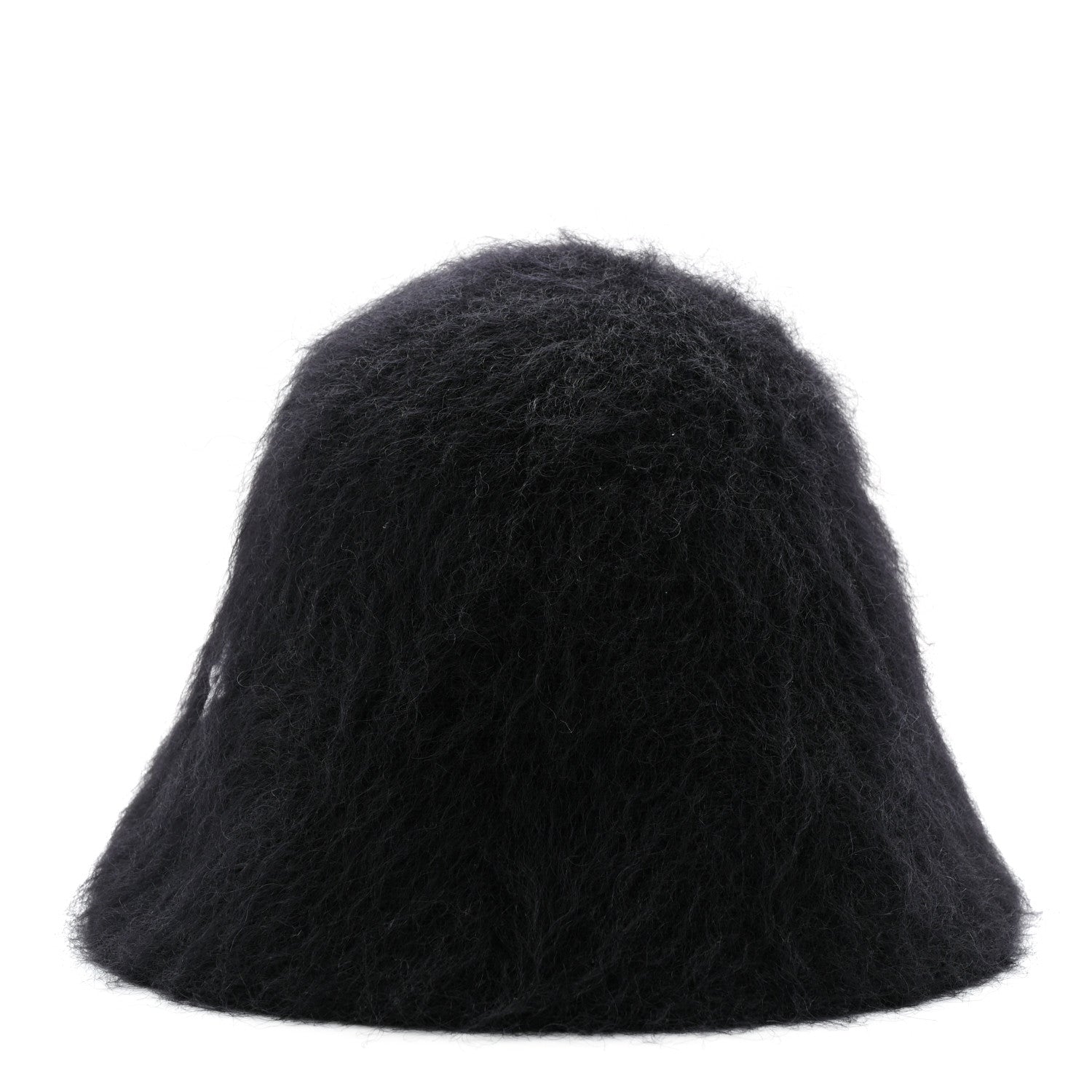 Louis Vuitton Mohair Wool LV Fluffy Hat Black