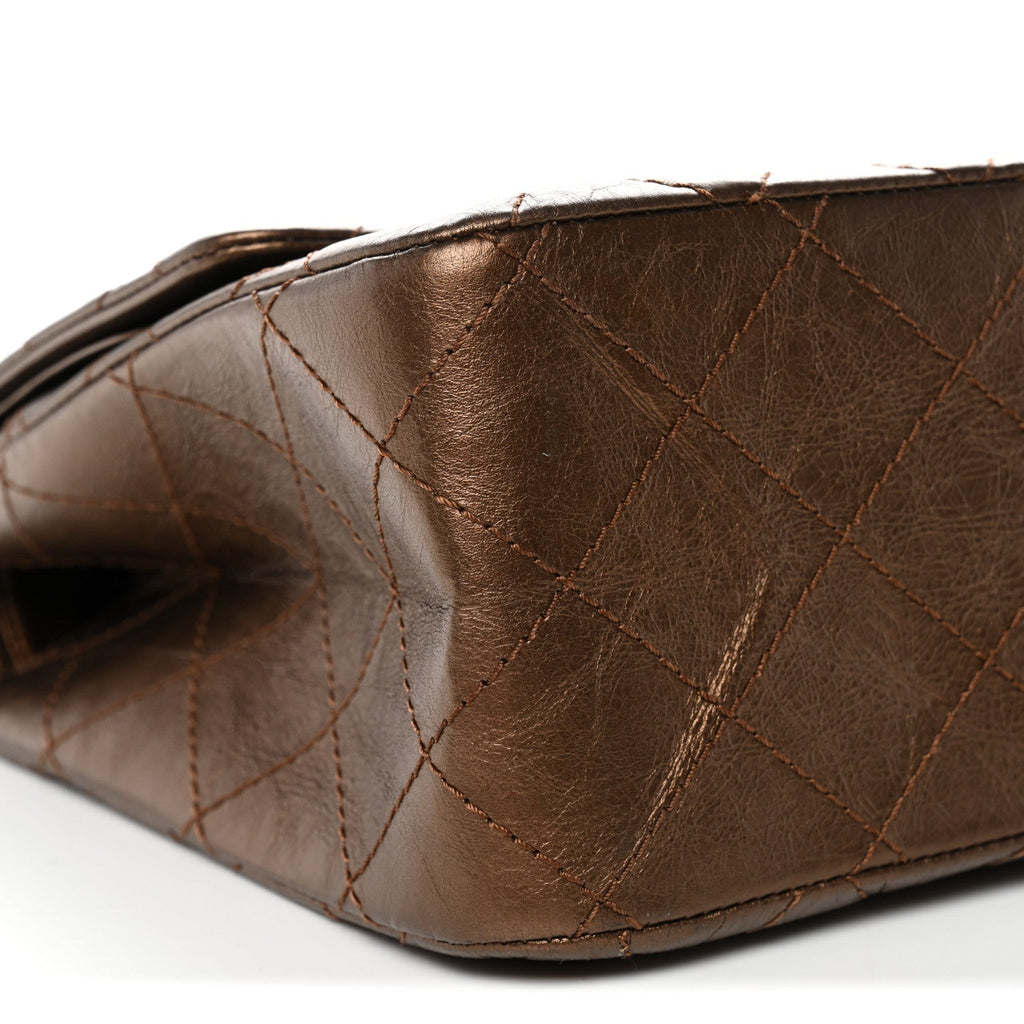 Chanel Metallic Aged Calfskin Quilted 2.55 Reissue 226 Flap Bronze