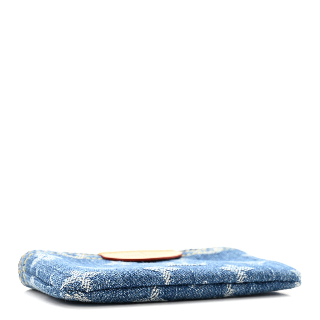 Louis Vuitton Monogram Denim Key Pouch Denim Blue