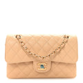 Chanel Caviar Quilted Small Double Flap Beige