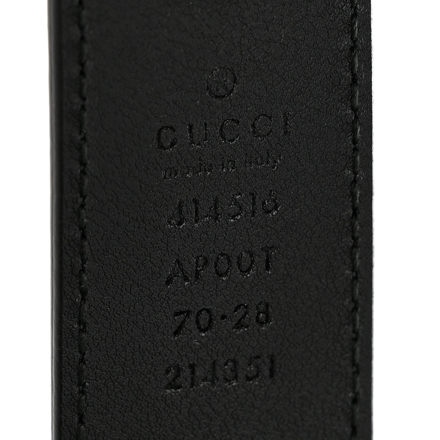 Gucci Calfskin Double G 30mm 70 28 Belt Black