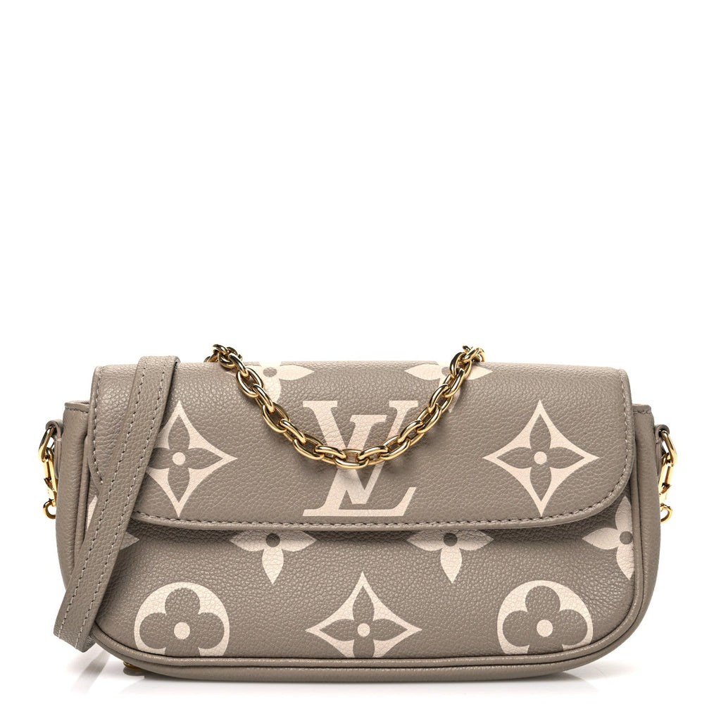 Louis Vuitton Empreinte Monogram Giant Ivy Wallet On Chain Tourterelle Creme