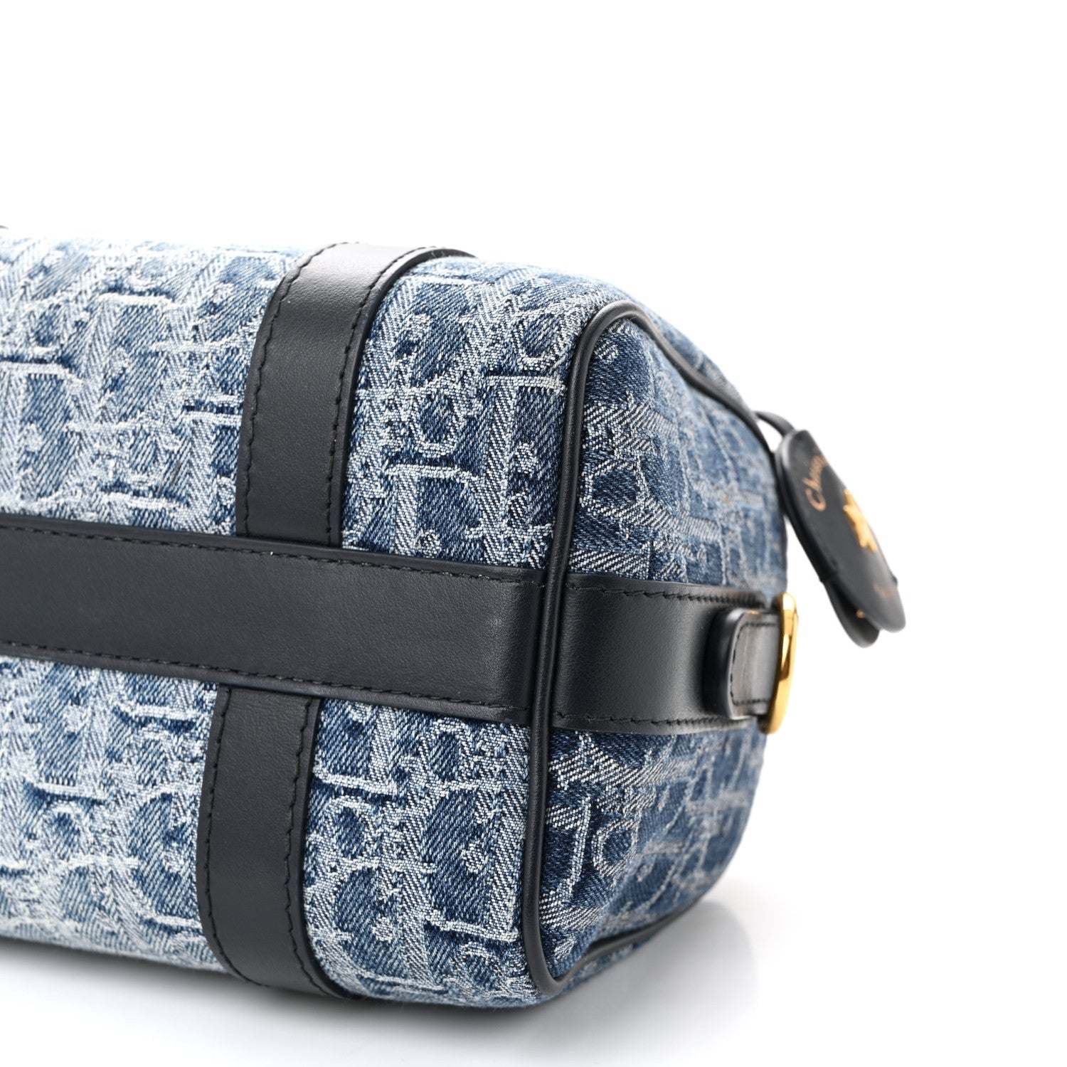 Christian Dior Denim Oblique Groove 20 Bag Blue