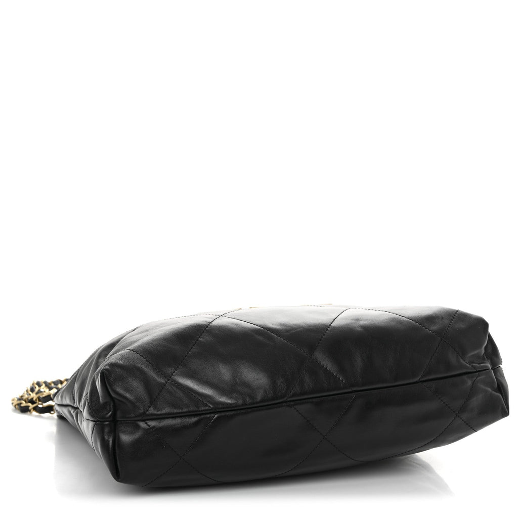 Chanel Shiny Calfskin Quilted Small Chanel 22 Black