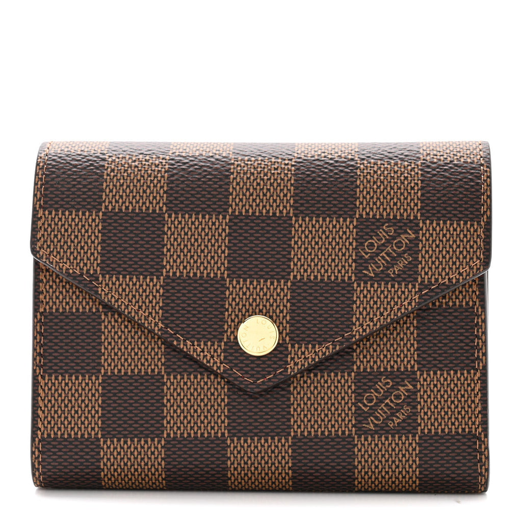 Louis Vuitton Damier Ebene Victorine Wallet Red