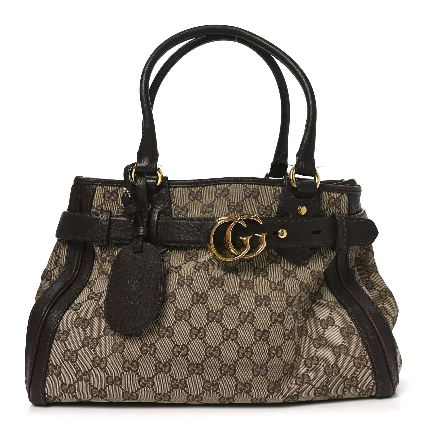Gucci Monogram Medium GG Running Tote Dark Brown