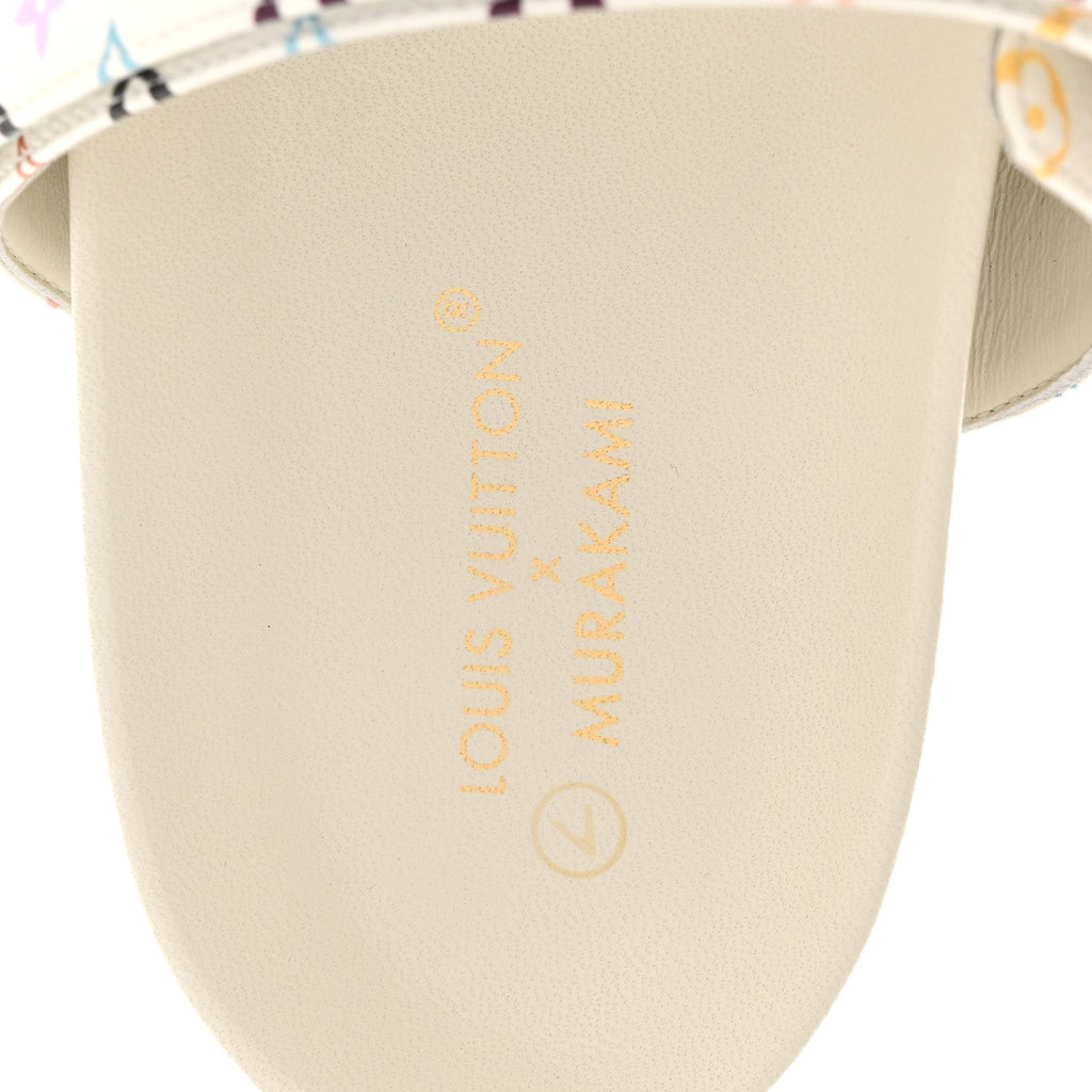 Louis Vuitton LV X TM Monogram Multicolor Bom Dia Comfort Mule Sandals 38.5 White