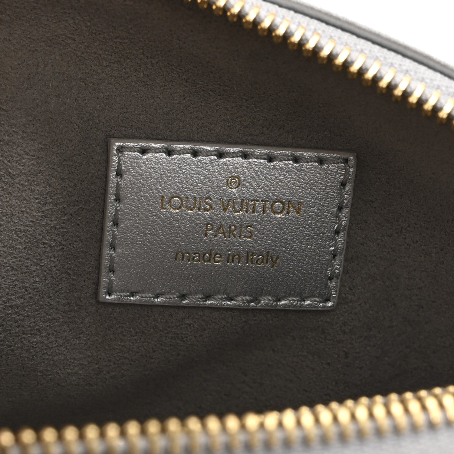 Louis Vuitton Lambskin Embossed Monogram Coussin BB Silver