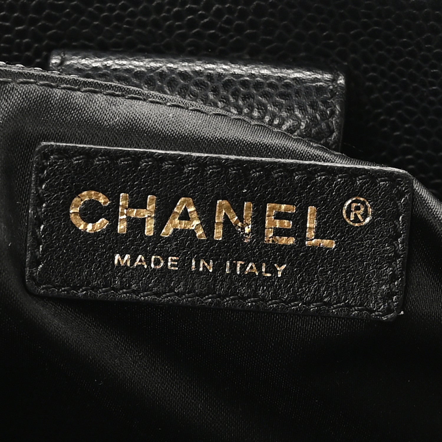 Chanel Caviar Quilted Petit Shopping Tote PST Black