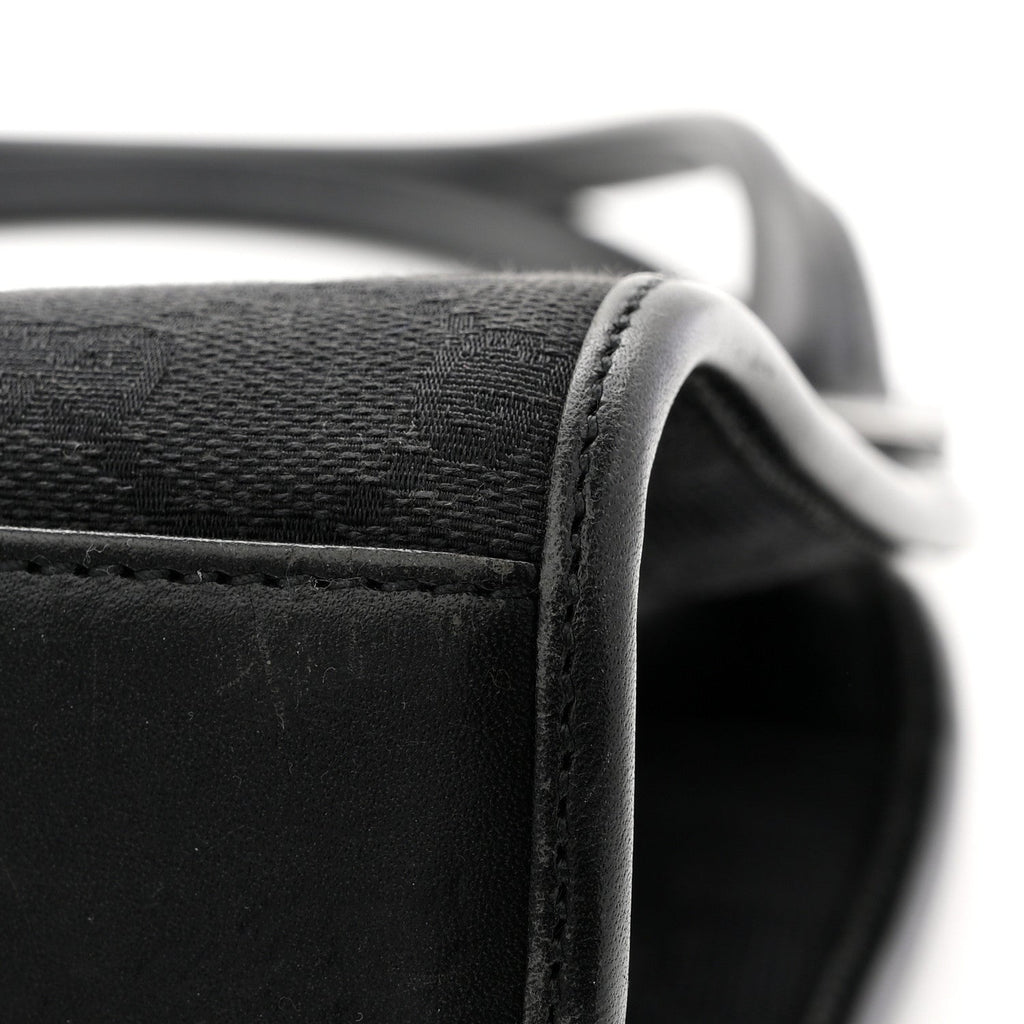Gucci Monogram Bardot Shoulder Bag Black