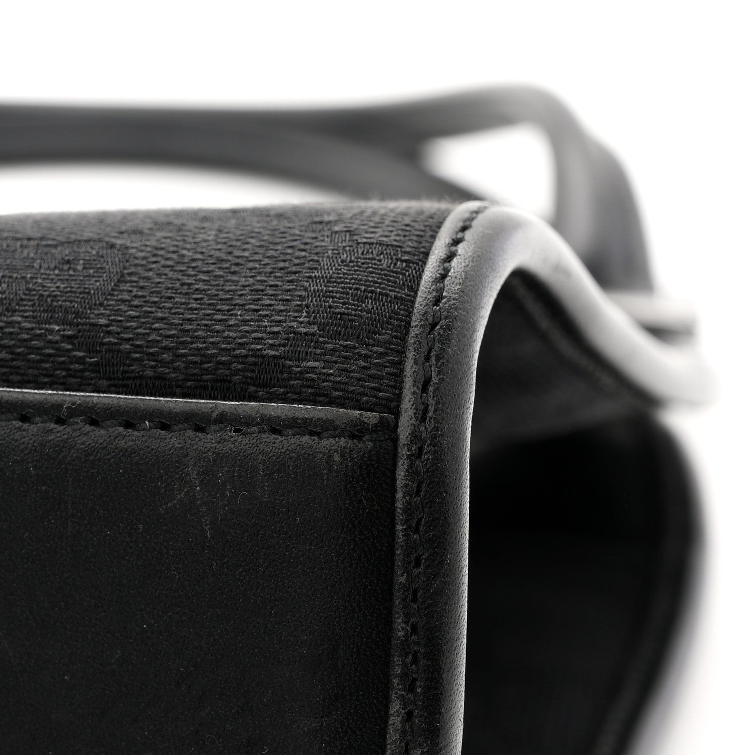 Gucci Monogram Bardot Shoulder Bag Black