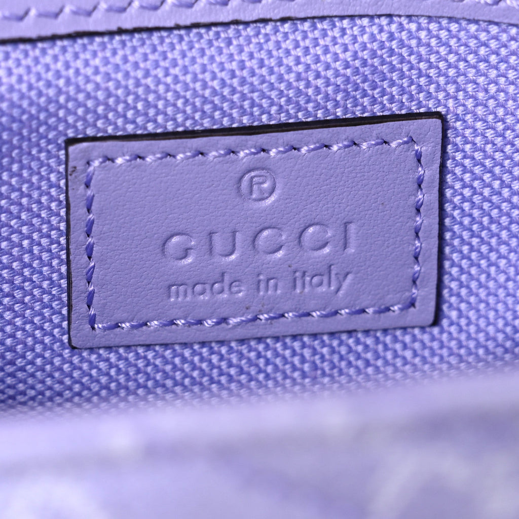 Gucci Denim GG Monogram Mini GG Marmont Shoulder Bag Light Purple