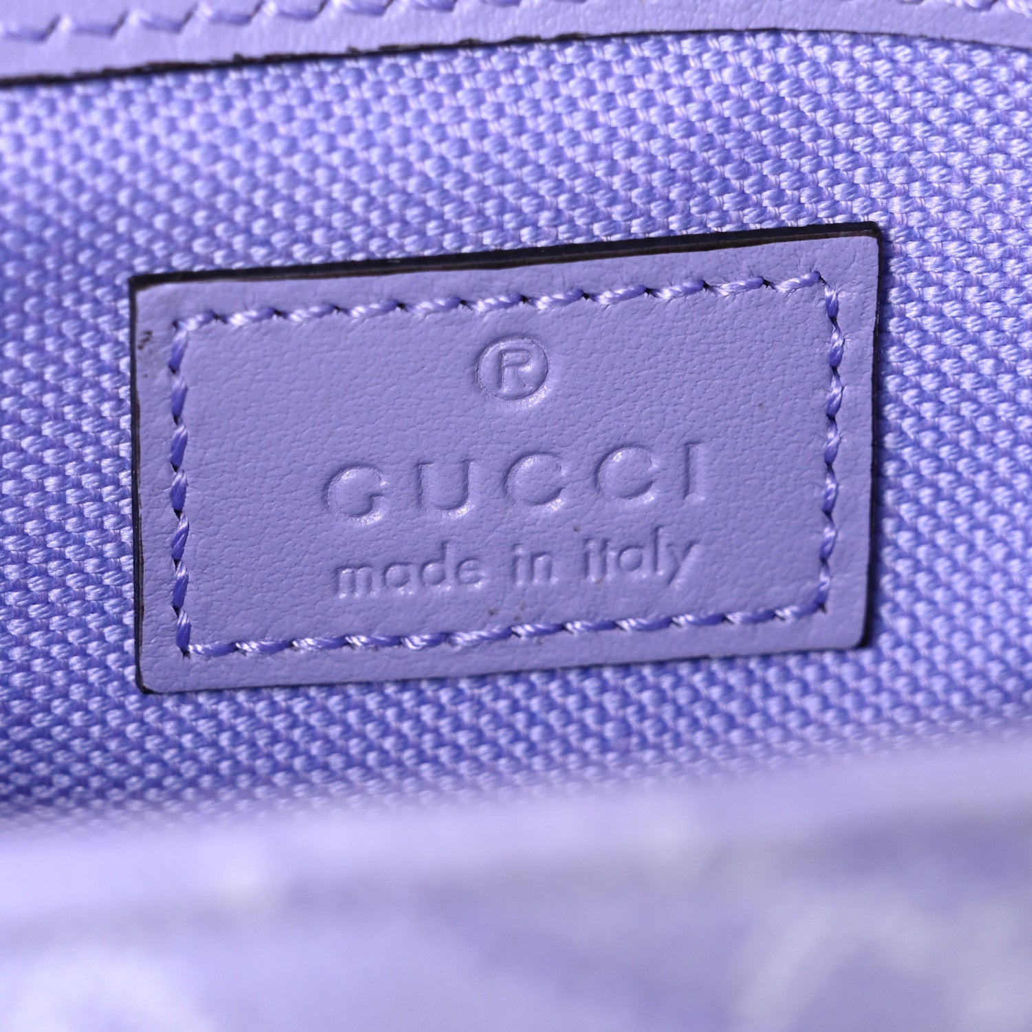 Gucci Denim GG Monogram Mini GG Marmont Shoulder Bag Light Purple