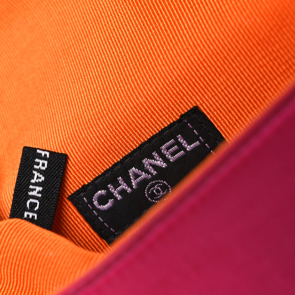 Chanel Satin Mini Convertible Flap Pink Multicolor