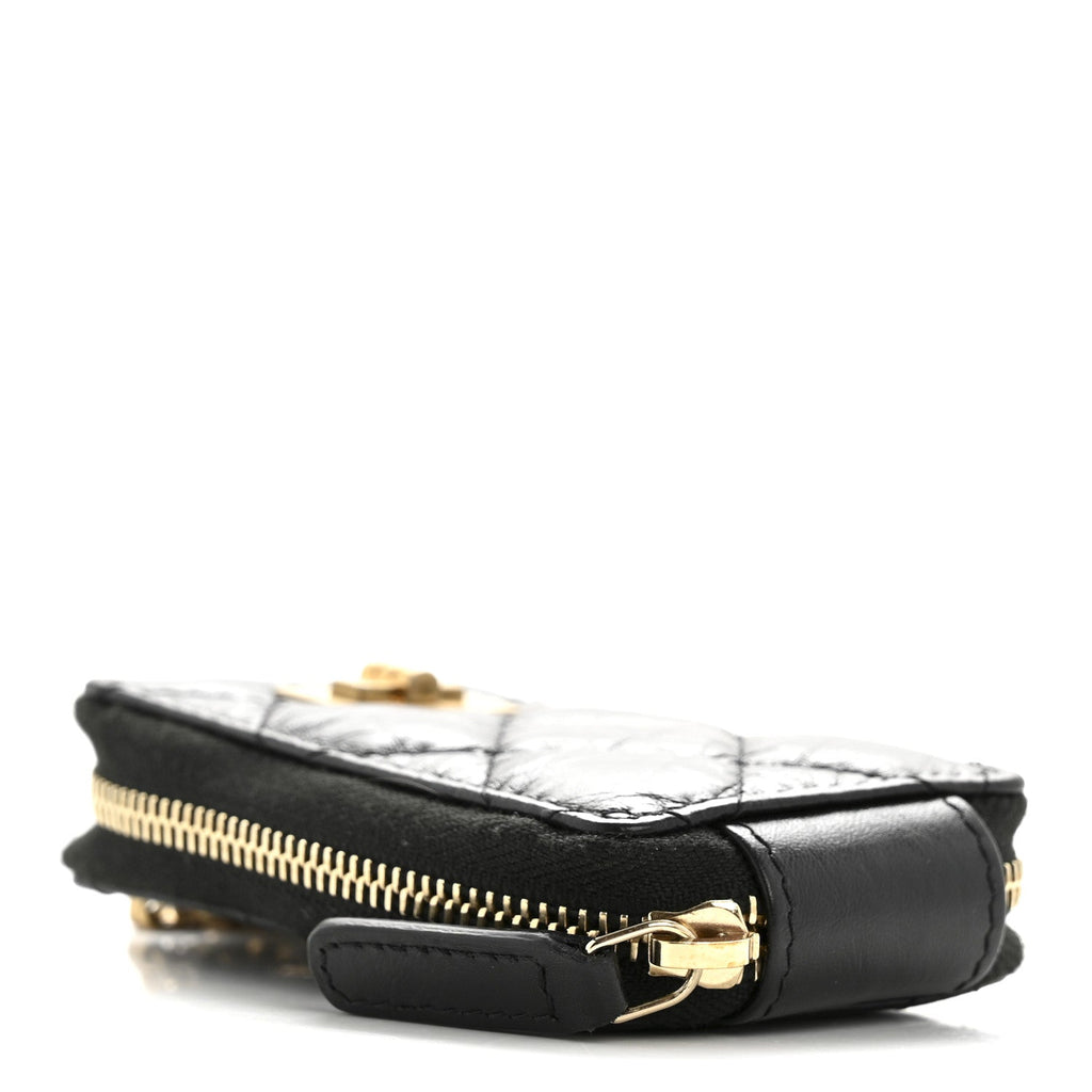 Chanel Aged Calfskin Quilted 2.55 Reissue Clutch With Chain Black