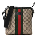 Gucci GG Supreme Monogram Web Messenger Bag Black