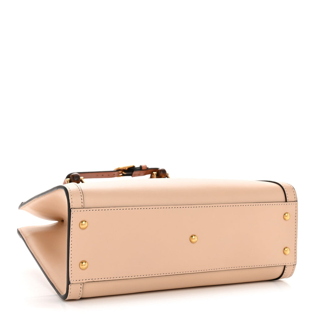 Gucci Calfskin Gucci Embossed Small Diana Tote Bag Pink