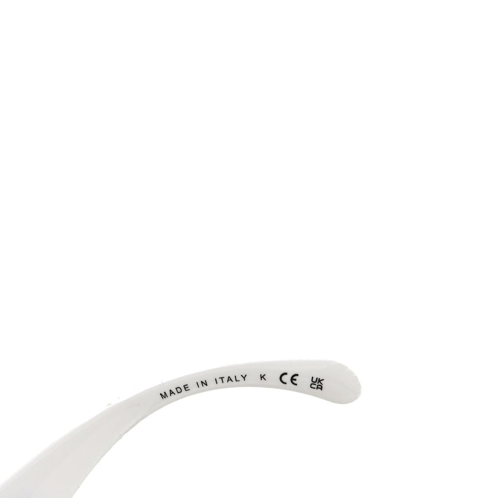 Acetate Metal Square Folding Sunglasses 6055-B White