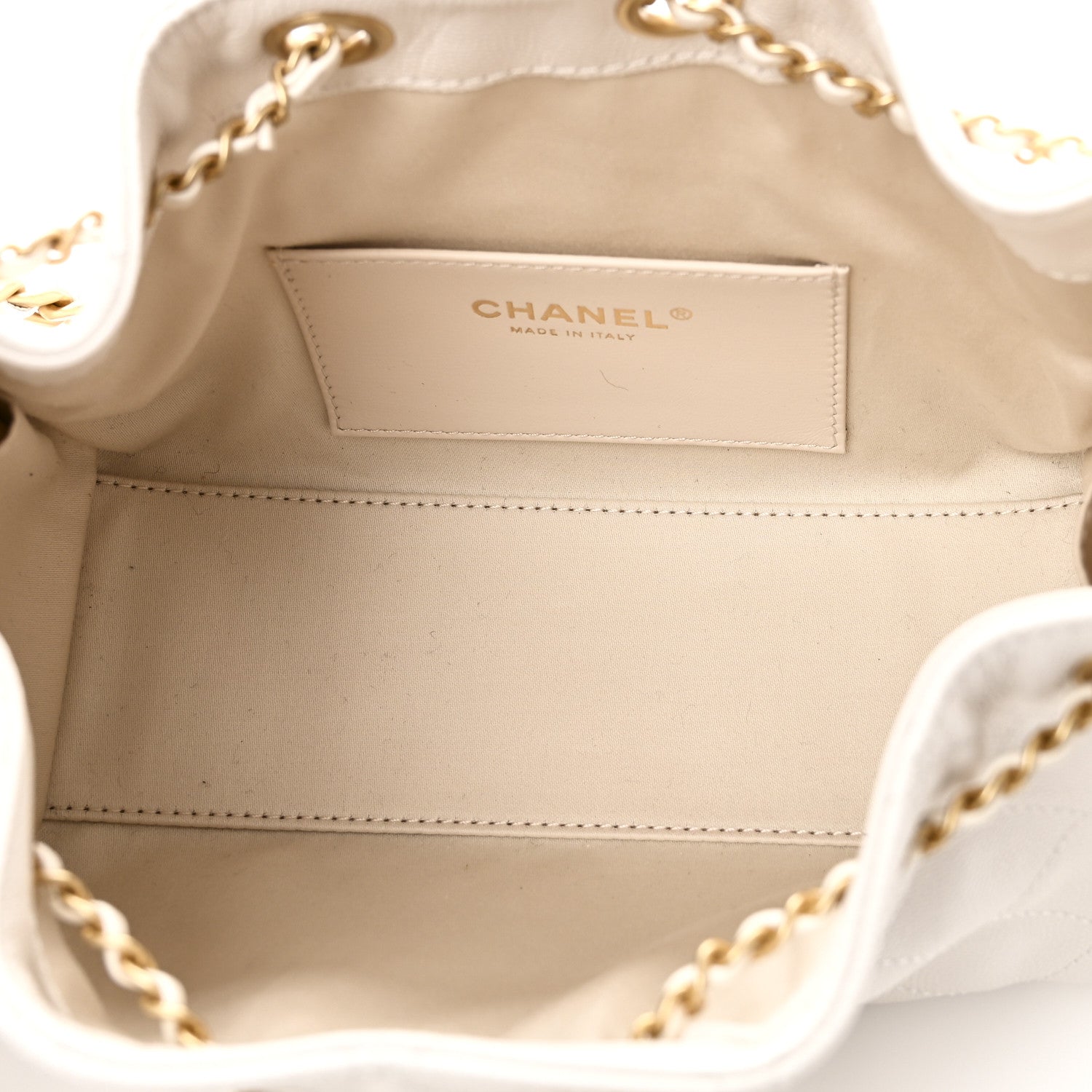 Chanel Caviar Quilted Mini Chanel 25 Handbag White
