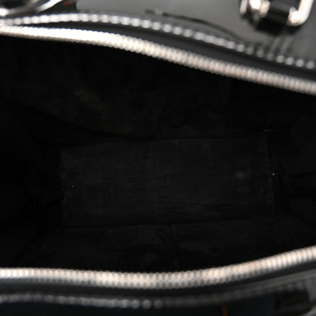 Chanel Patent Quilted Travel Kit Vanity Case Black