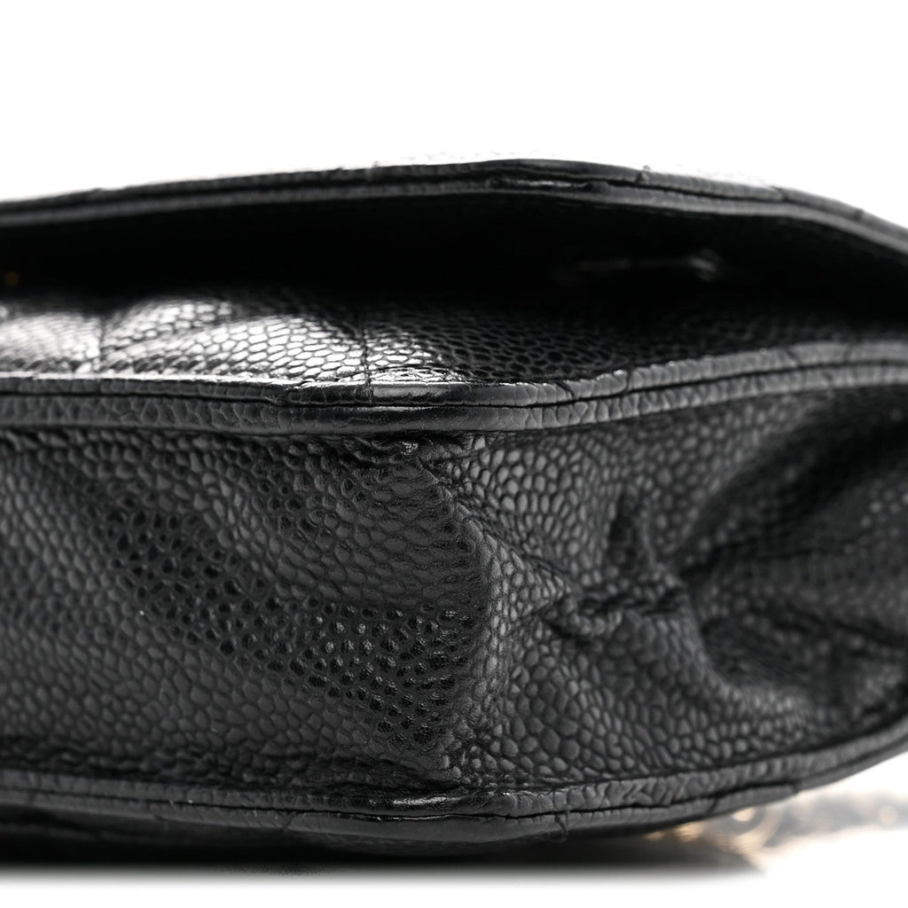 Chanel Caviar Quilted Wallet on Chain WOC Black