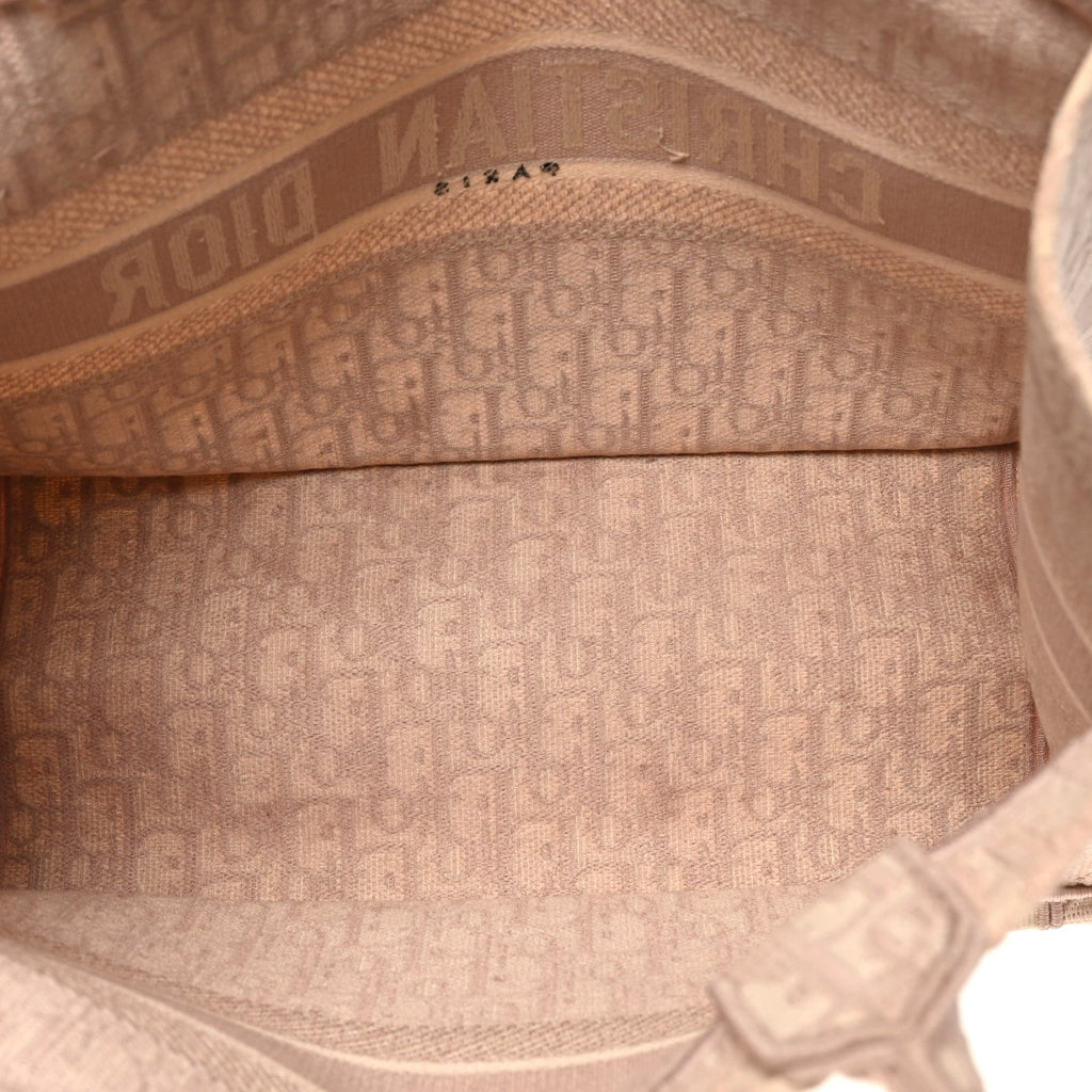 Christian Dior Oblique Medium Book Tote Rose Des Vents