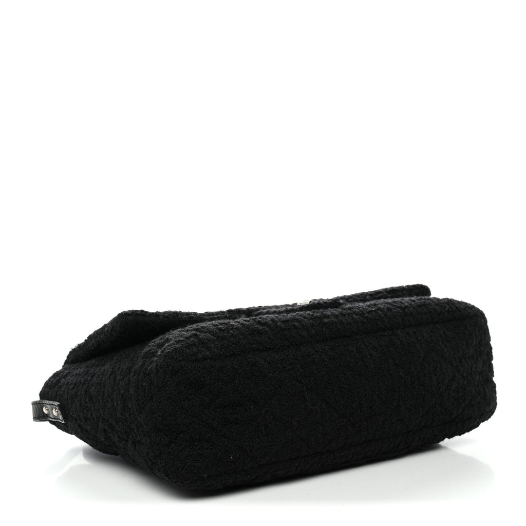 Chanel Easy Tweed Jumbo Reissue Messenger Flap Black