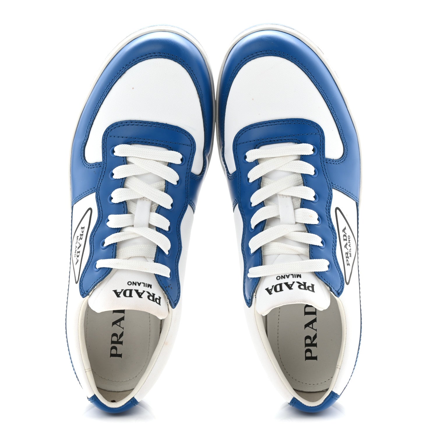 Prada Vitello Sport Spazzolato Rois Triangle Logo Downtown Low Top 30mm Sneakers 9.5