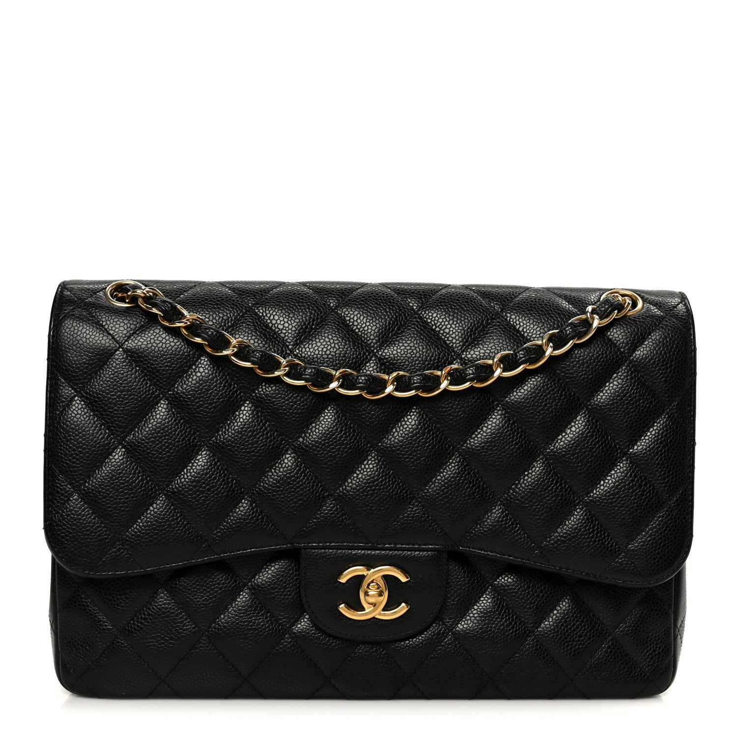 Chanel Caviar Quilted Jumbo Double Flap Black