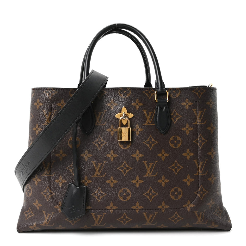 Louis Vuitton Monogram Flower Tote Black