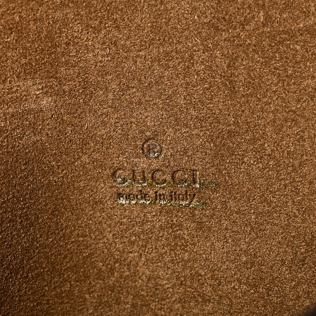 Gucci Tender GG Supreme Monogram Textured Dollar Calfskin Web Medium Jackie 1961 Crossbody Bag Beige Ebony New Acero