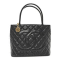Chanel Caviar Quilted Medallion Tote Black