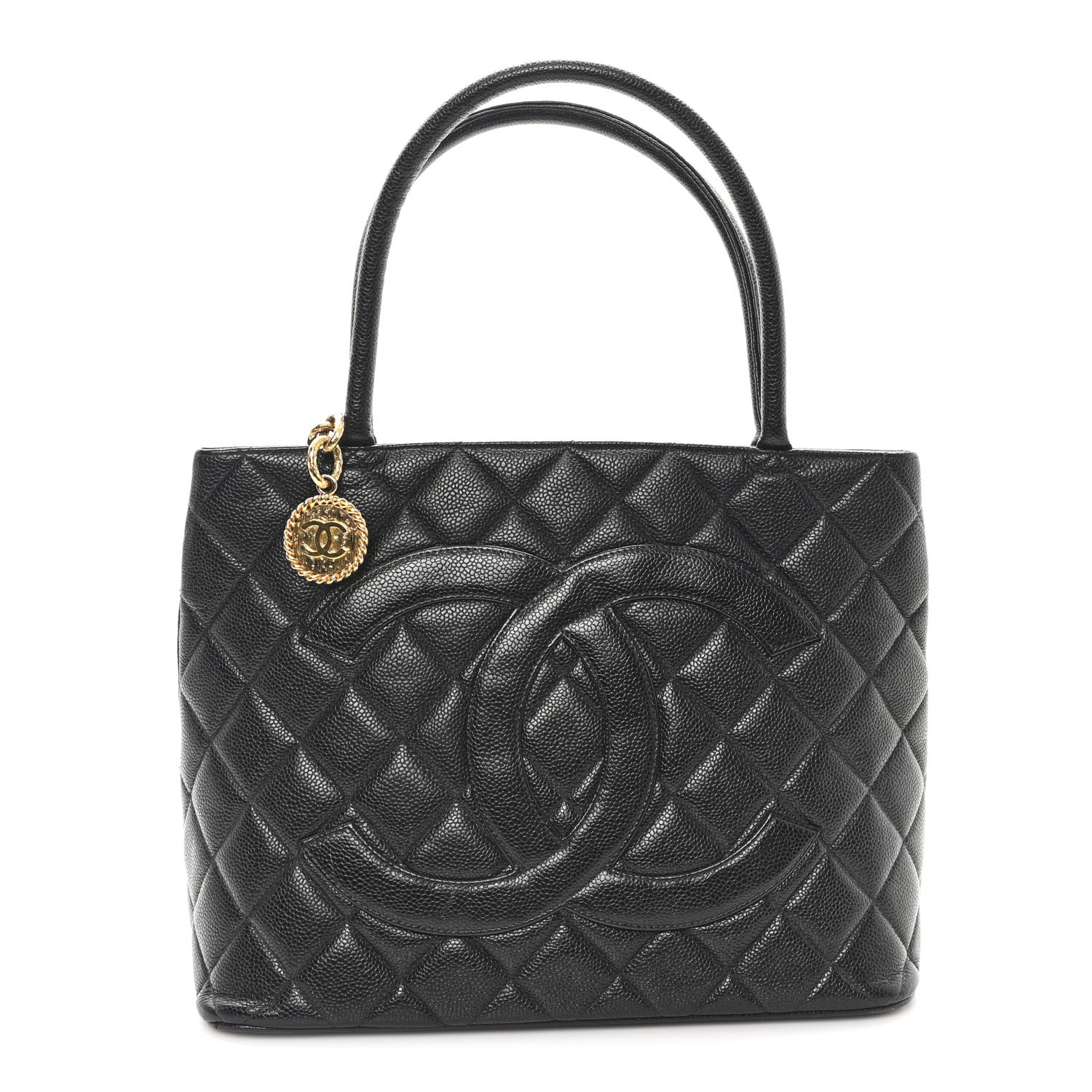 Chanel Caviar Quilted Medallion Tote Black