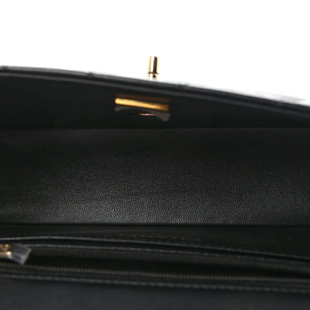 Chanel Lambskin Quilted Mini Rectangular Flap Black