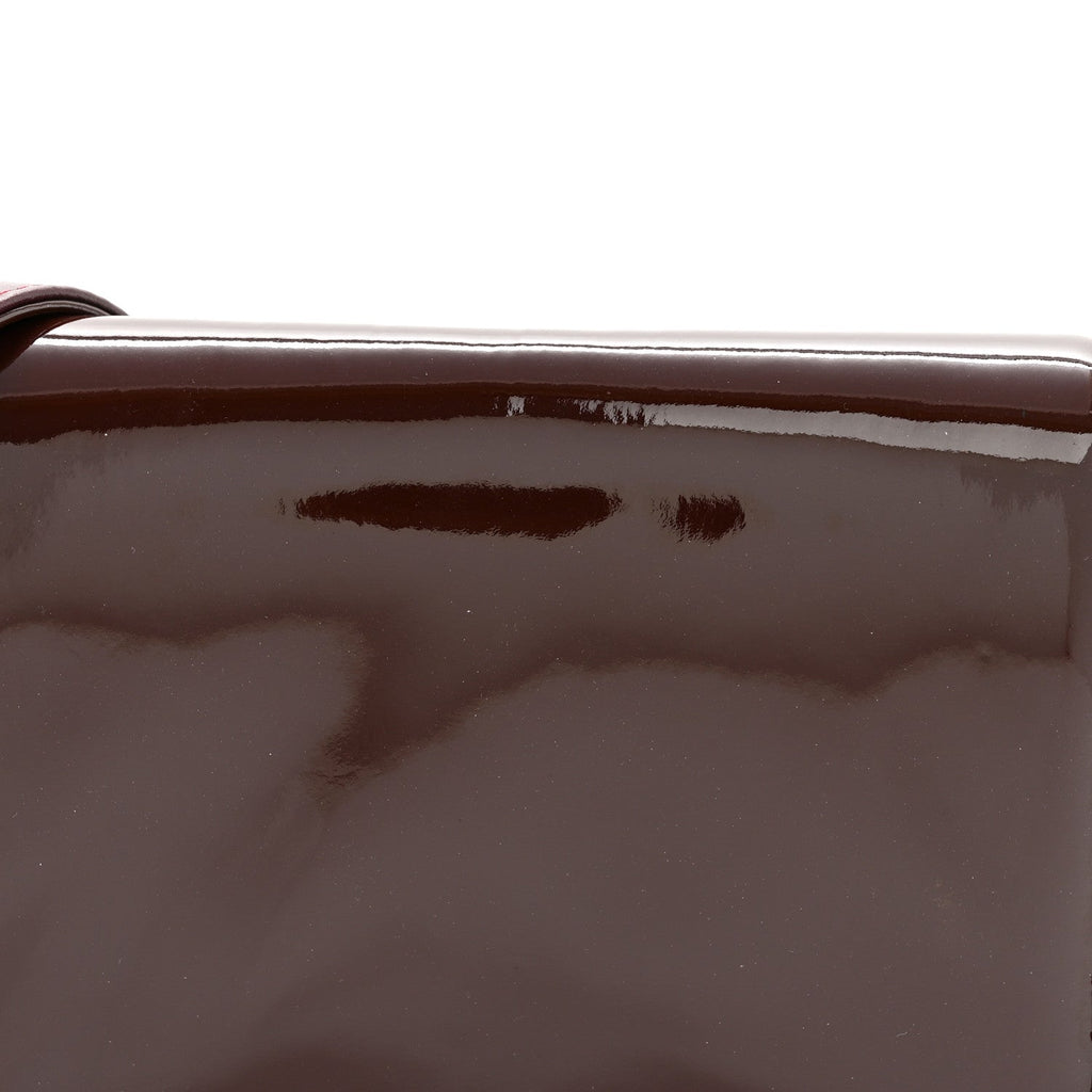 Chanel Patent Small Boy Reverso Flap Burgundy
